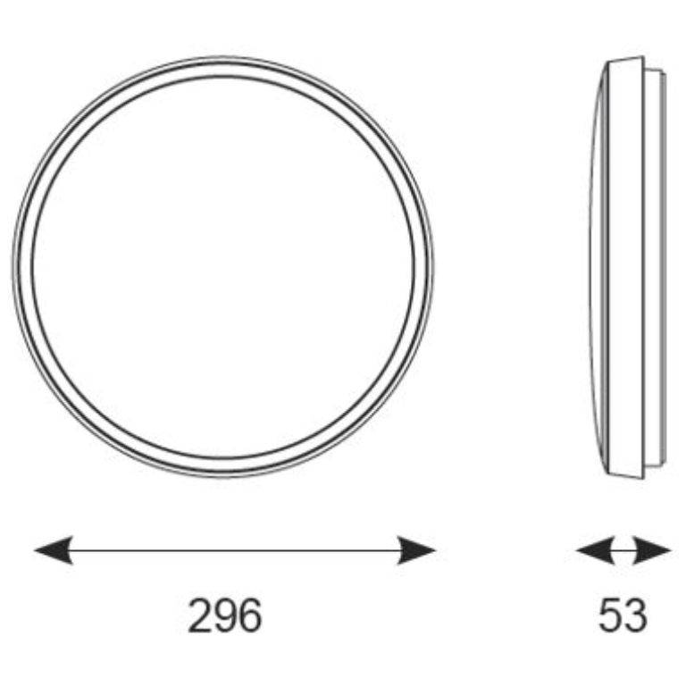 Gamma LED Emergency Bulkhead 18W