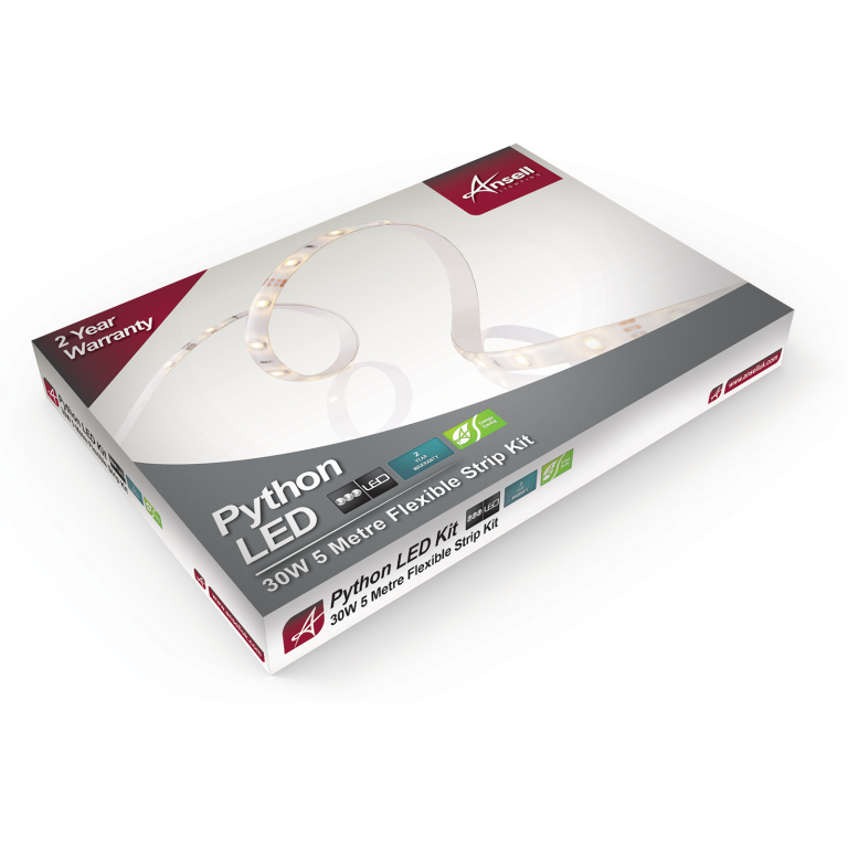 Python White Flexible LED Strip Kit 5m Cool White