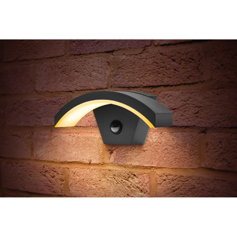 CURVE WALL LIGHT PIR Grey