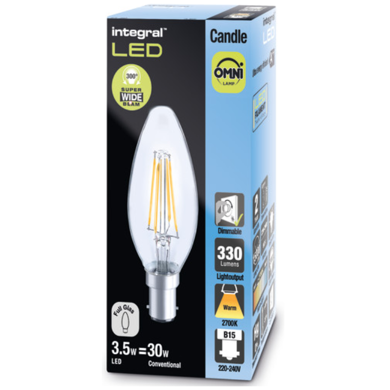 CANDLE SBC Dimmable Clear 40W