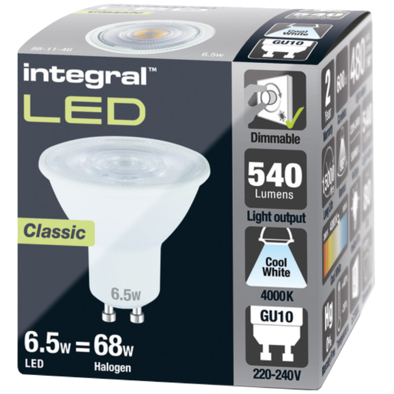 GU10 4000K Dimmable 55DEG Cool White