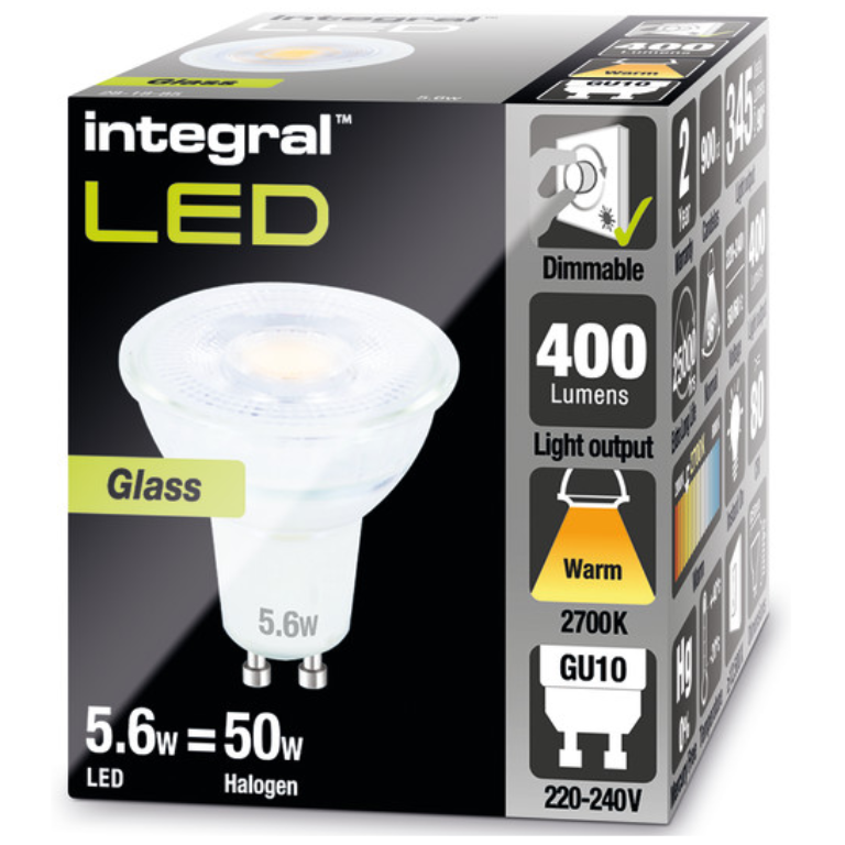 GU10 2700K Dimmable 36D Glass