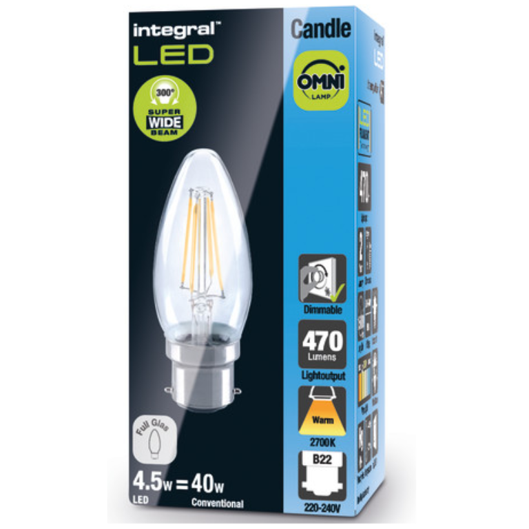 CANDLE BC Dimmable Clear 40W