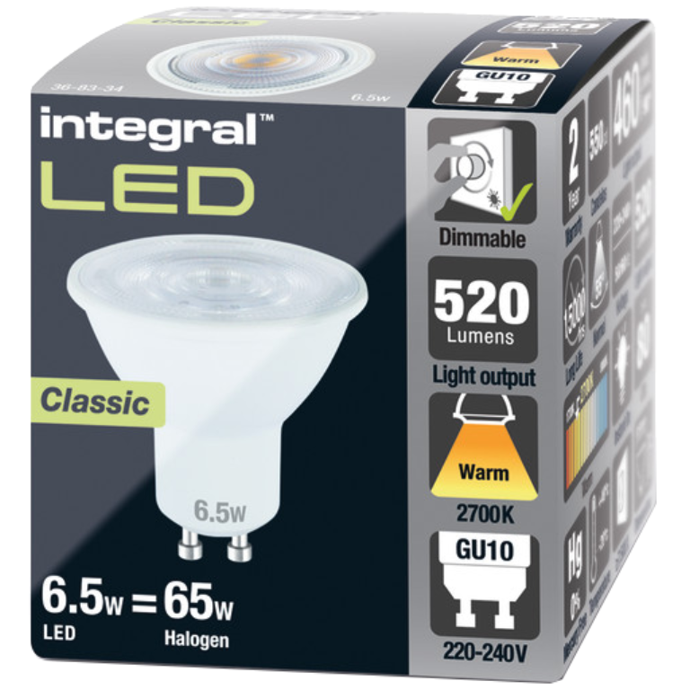 GU10 2700K Dimmable 55DEG. Warm White