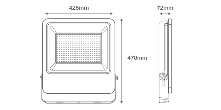 FLOODLIGHT 300W BLK