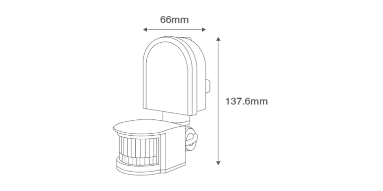 M D 180DEG PIR BLK