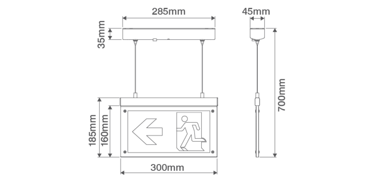 OVIA 3W EXIT BOX