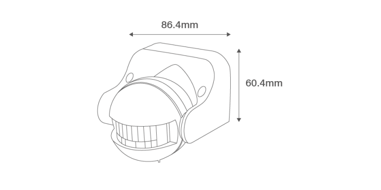 TILTABLE 180DEG PIR BLK