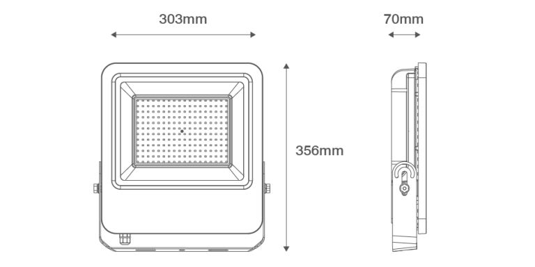 150W LED FLOODLIGHT IP65 4000K BLACK