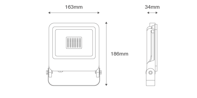 FLOODLIGHT 30W BLK