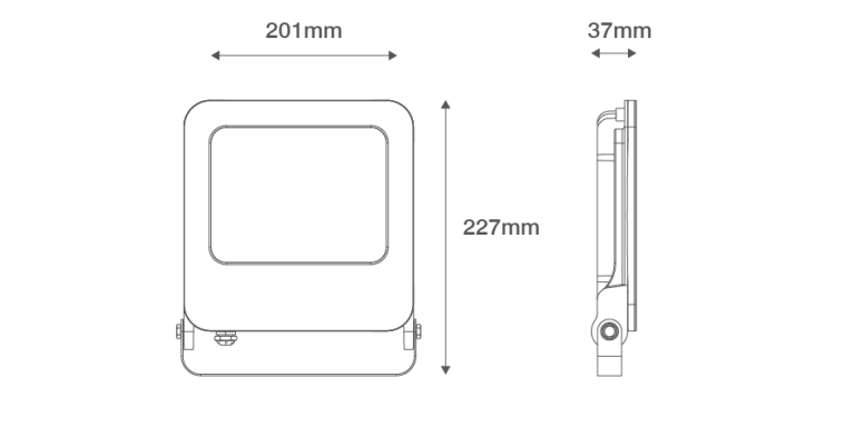 50W LED FLOODLIGHT IP65 4000K BLACK