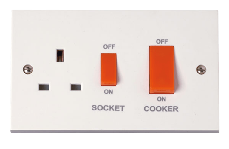 POLAR 45A SWITCH WITH 13A DP SOCKET OUTLET