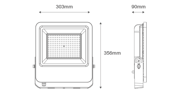 FLOODLIGHT 150W BLK