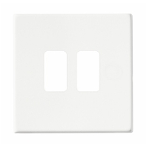 Hartland G2 GRID-IT Matt White Single Plate with 2 GRID-IT Aperture & Grid