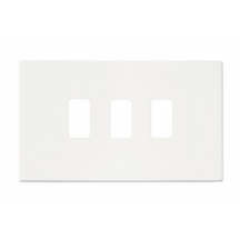 Hartland G2 GRID-IT Matt White Double Plate with 3 GRID-IT Apertures & Grid