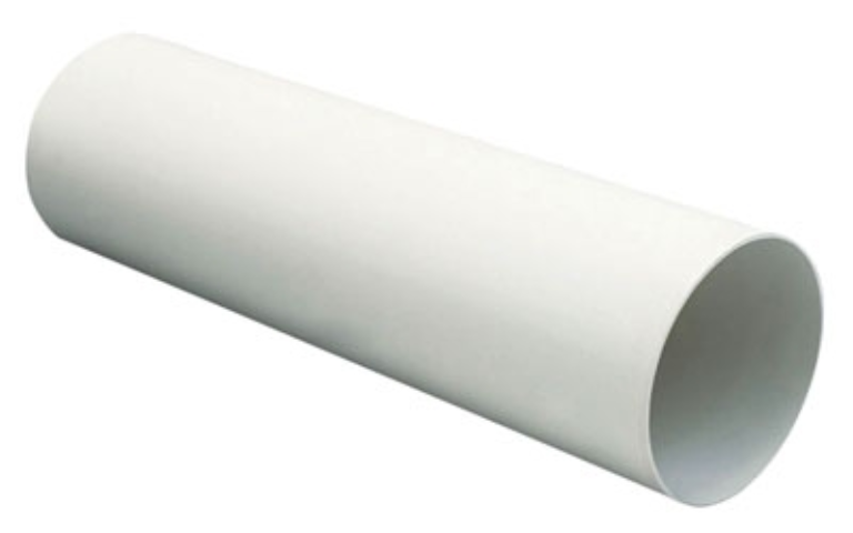 VORTICE 46182 4" SOLID ROUND DUCT 350MM LENGTH | WHITE