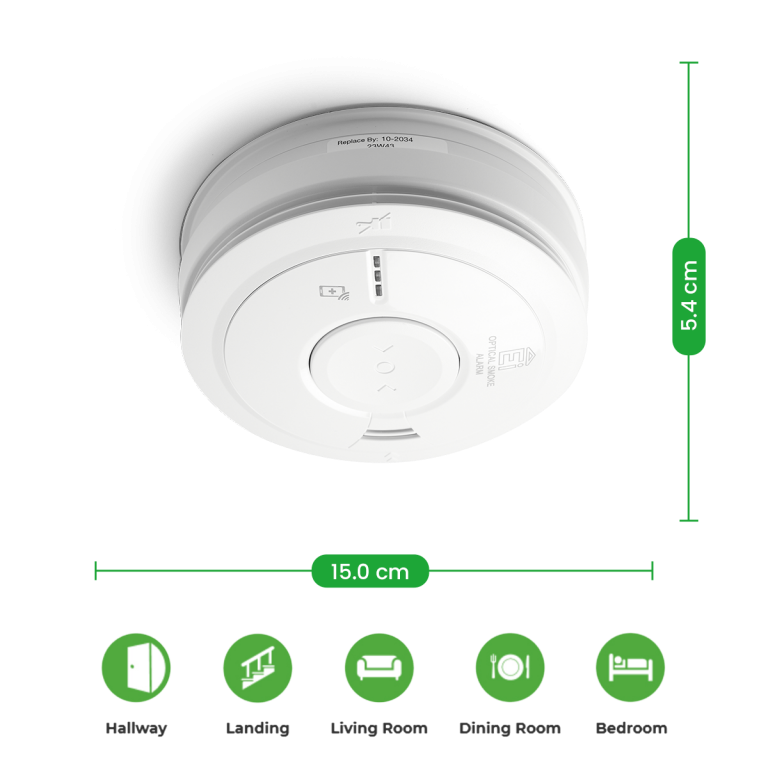 Aico EI3016 Optical Mains Smoke Alarm