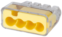 Ideal 32A 4 Way Push In Connector Yellow (Pack of 100)