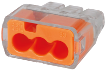 Ideal 3 Way Push In Connector Orange (Pack of 100)