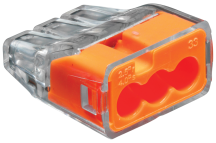 Ideal 3 Way Push In Connector Orange (Pack of 100)