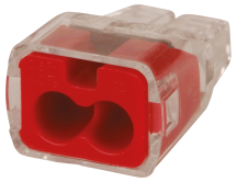 Ideal 32A 2 Way Push In Connector Red (Pack of 100)