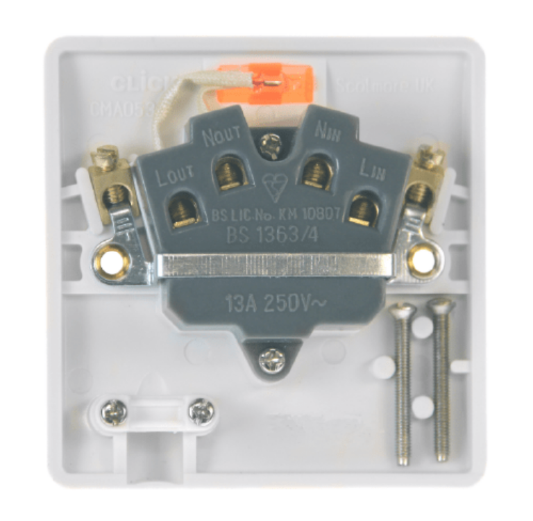 MODE 13A 1G Fused Connection Unit with Flex Outlet & Neon