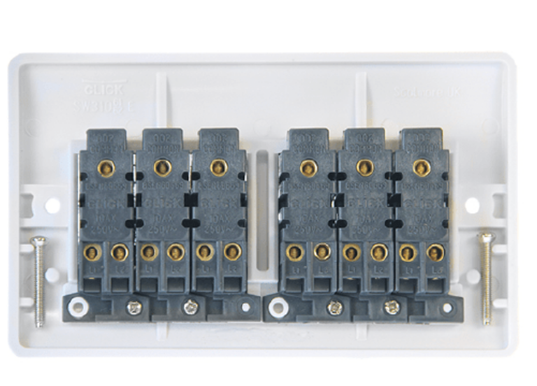 MODE 10AX 6 Gang 2 Way Plate Switch