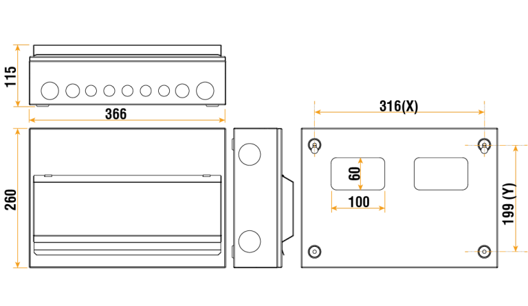 ELUCIAN CUEB16MSRCDSP8 8 USABLE WAY 80A DUAL RCD CONSUMER UNIT WITH SPD