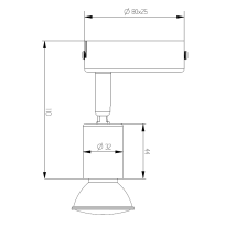 SPOT SINGLE POL CHR GU10