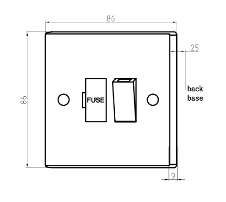 MLA SN6300 SWITCHED FUSED CONNECTION UNIT WHITE | SQUARE