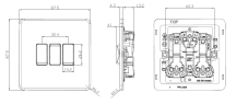 Screwless 10AX 3G 2-Way Switch - Matt White