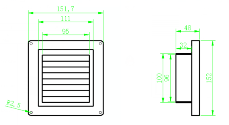 K BRIDGE EX009B GRILLE &