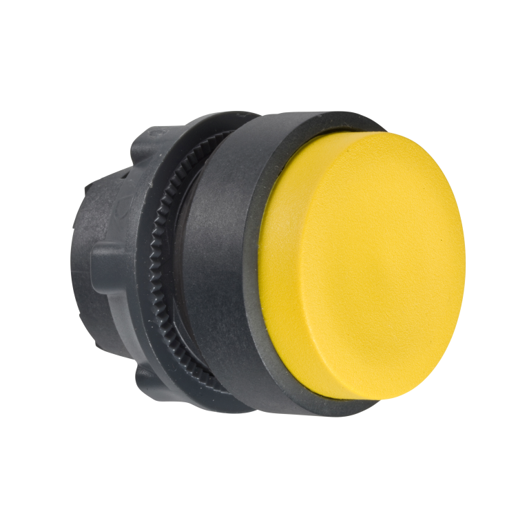 Pushbutton Head Projecting Yellow