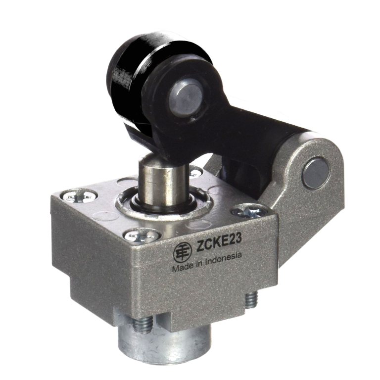 Limit Switch Head, Thermoplastic Roller Lever, 1 Direction Actuation, Metal Body