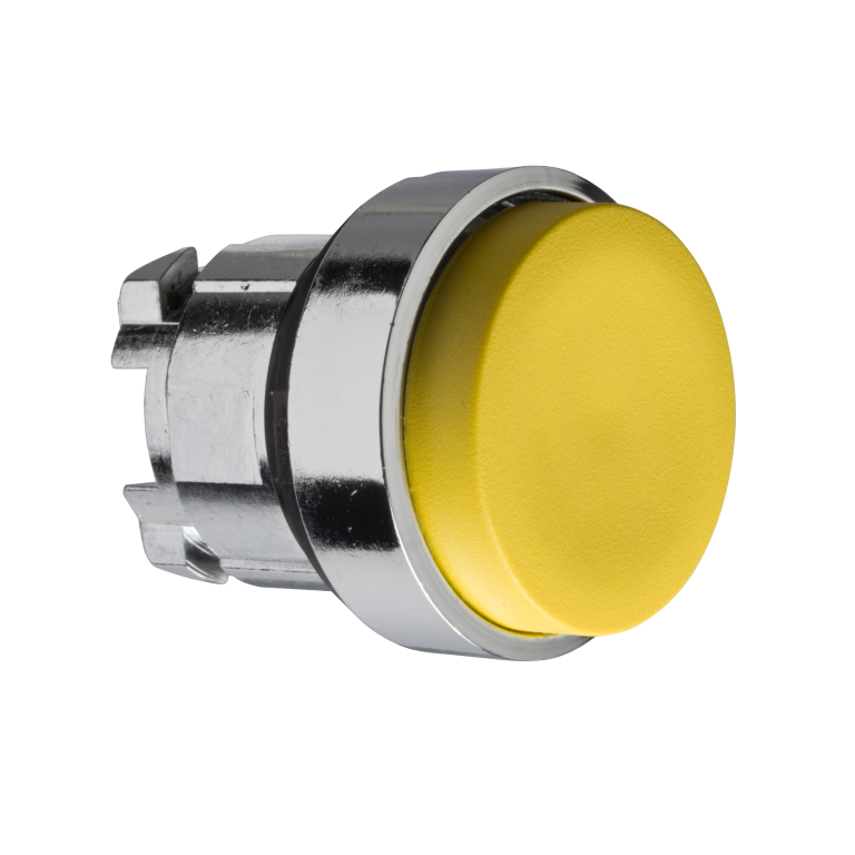 Pushbutton Head Projecting Yellow