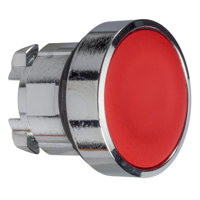 Pushbutton Head Latching Red