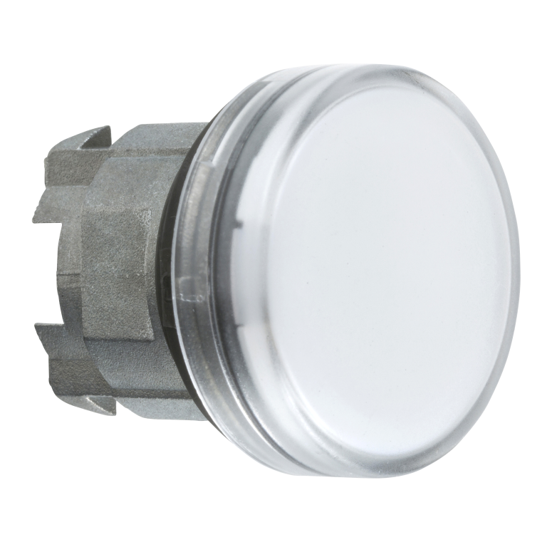 Pilot Light Head LED White Grooved