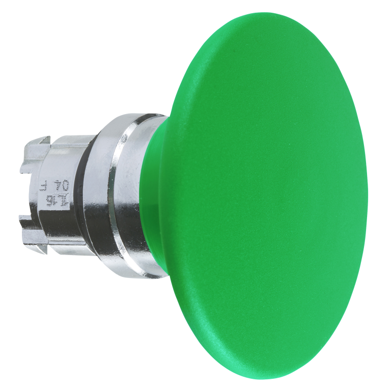 Mushroom Pushbutton Head Green