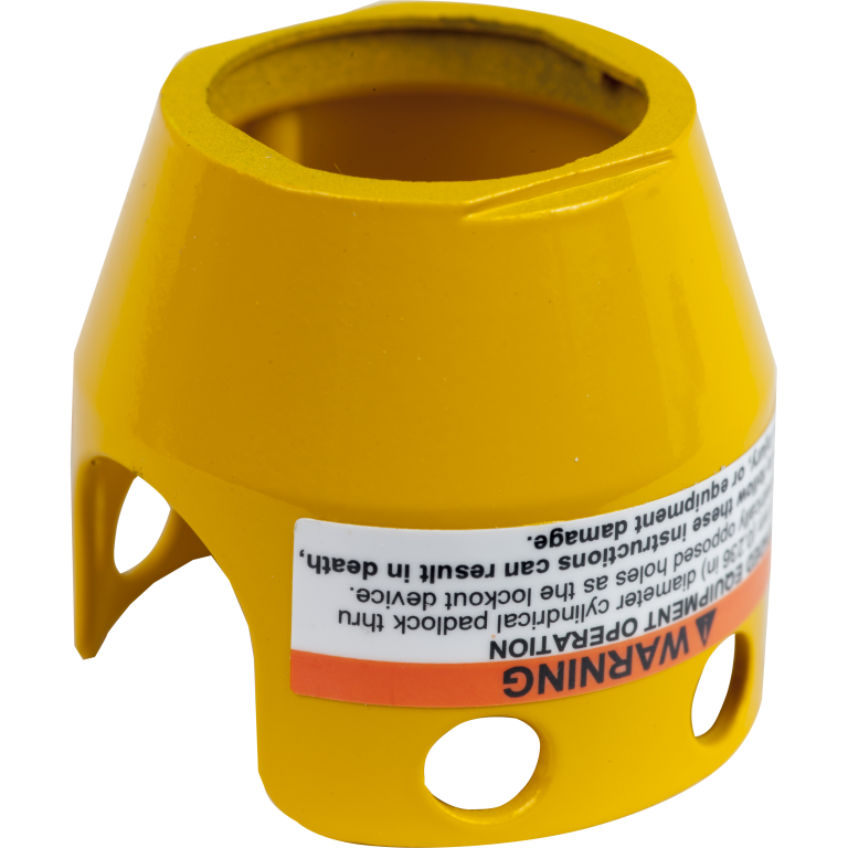 Padlockable Pushbutton Guard Yellow