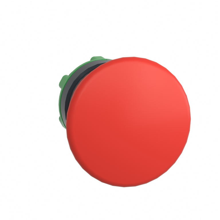 Mushroom Pushbutton Head Red