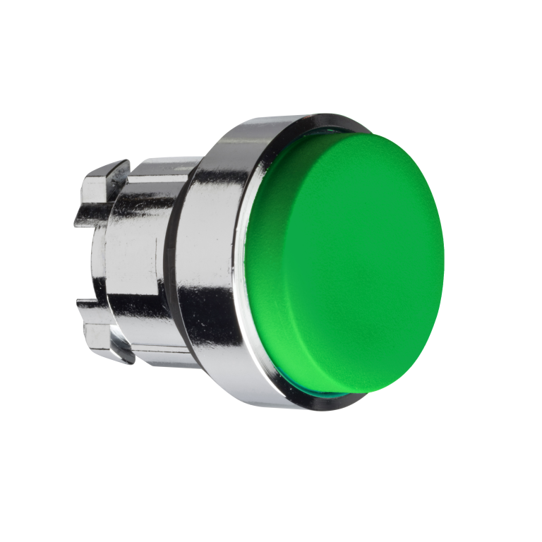 Pushbutton Head Projected Green