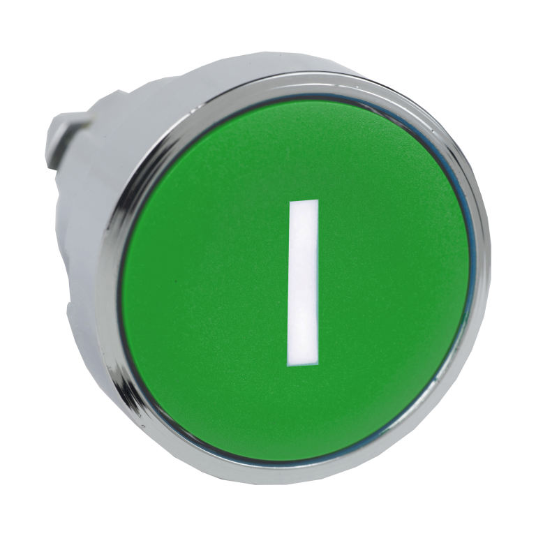 Pushbutton Head Green Marked "I"