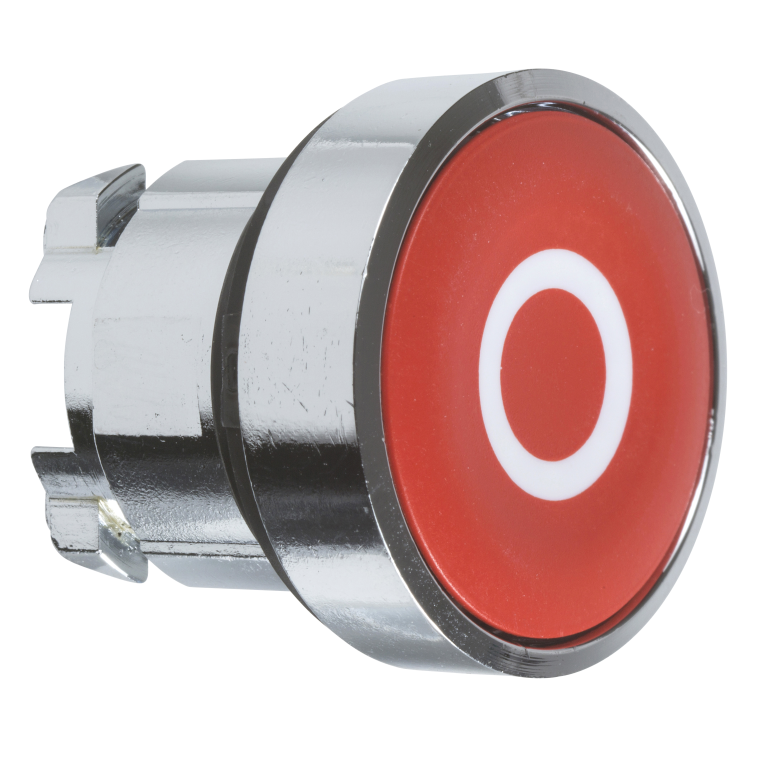 Pushbutton Head Red Marked "O"