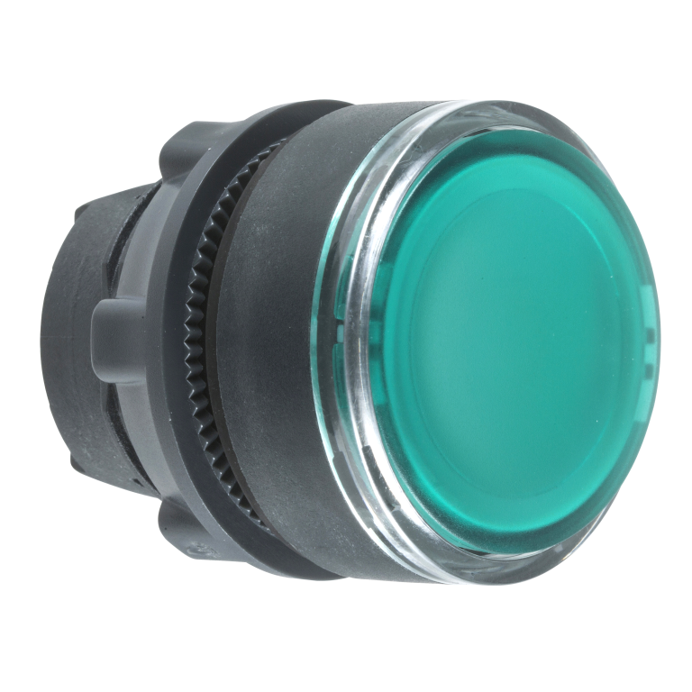 Head for Illuminated Pushbutton  Green