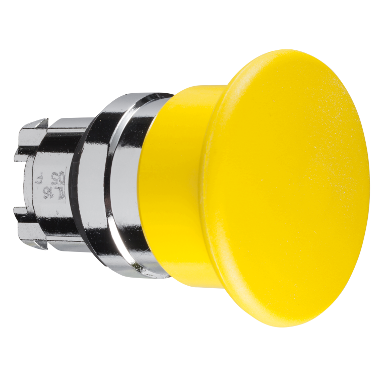 Mushroom Pushbutton Head Yellow