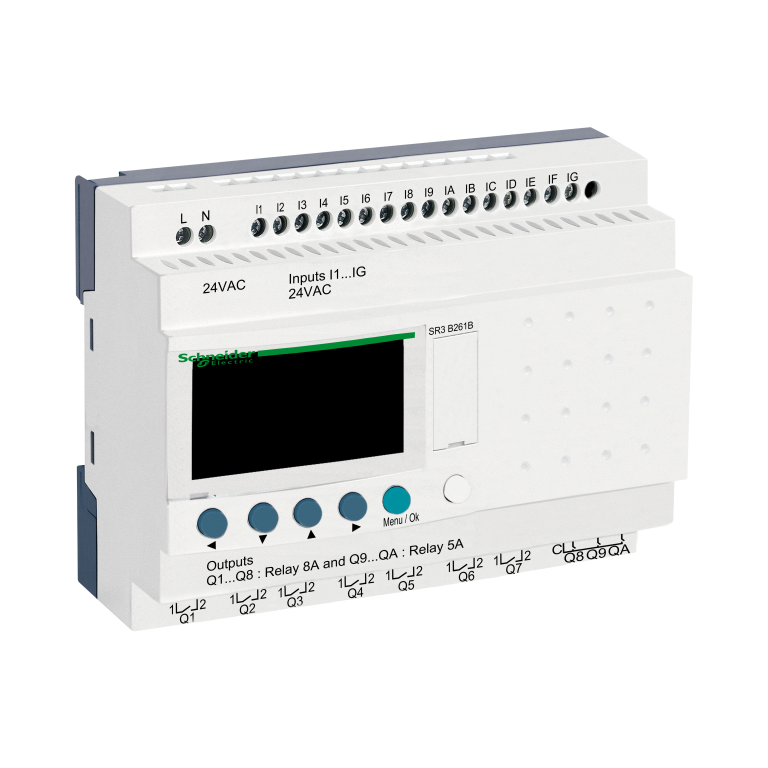 Modular Smart Relay 26 I/O 16 Inputs 10 Relay Outputs 24V AC Clock & Display