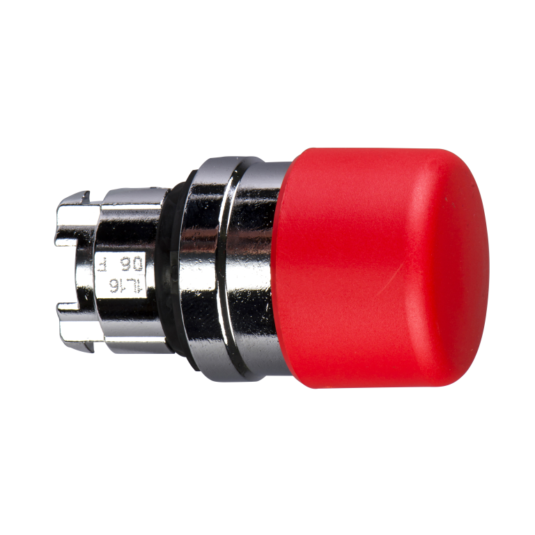 Mushroom Pushbutton Head Red