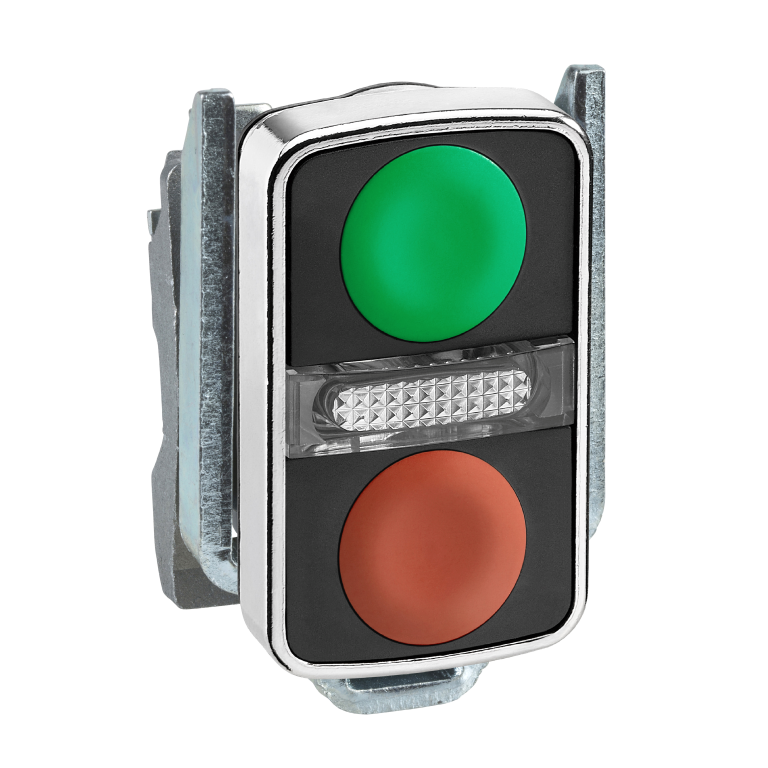 Double Pushbutton Illuminated Green/Red