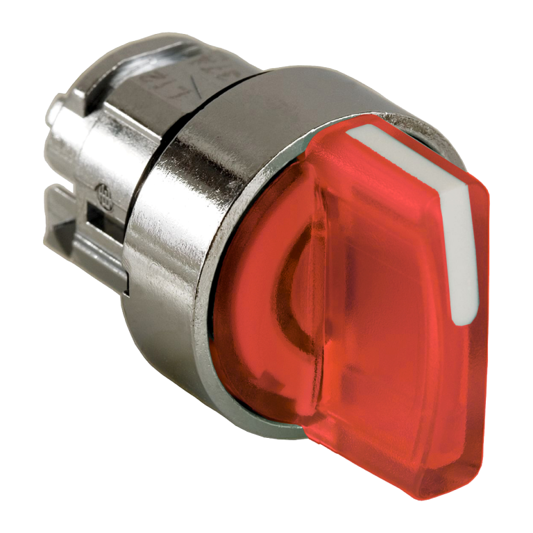 Illuminated Selector Switch Head LED Red