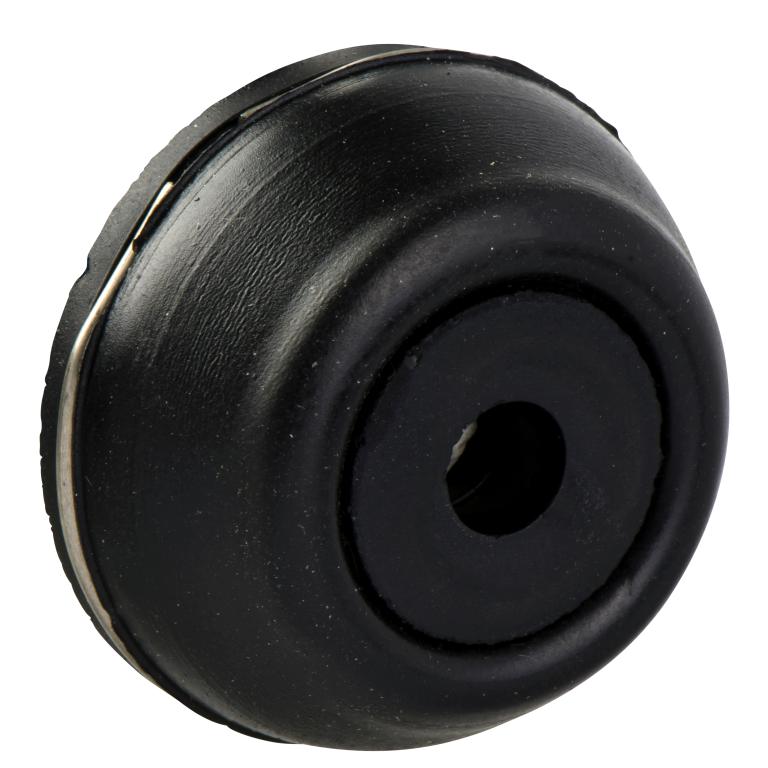 Pushbutton Head Booted Black Insert 16mm